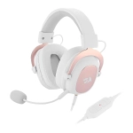 Headset Gamer Redragon Zeus 2 Sakura White, Surround 7.1