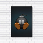 Placa Decorativa Bob-bomba - Super Mario Bros - 20 x 30 cm